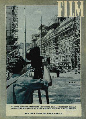 Okładka magazynu FILM nr 29/1952 (190)