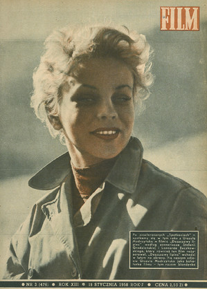 Okładka magazynu FILM nr 3/1958 (476)