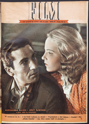 Okładka magazynu FILM nr 13/1949 (69)