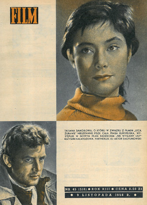 Okładka magazynu FILM nr 45/1958 (518)