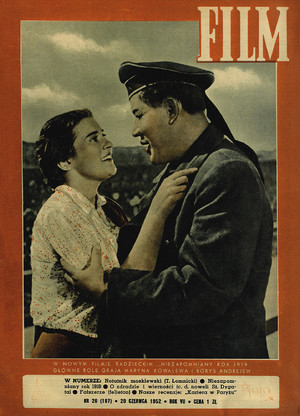 Okładka magazynu FILM nr 26/1952 (187)