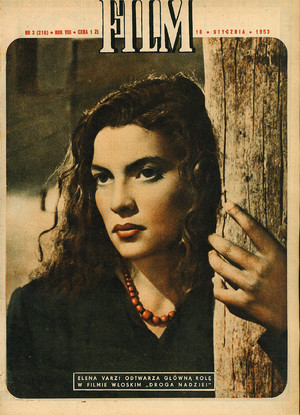 Okładka magazynu FILM nr 3/1953 (216)