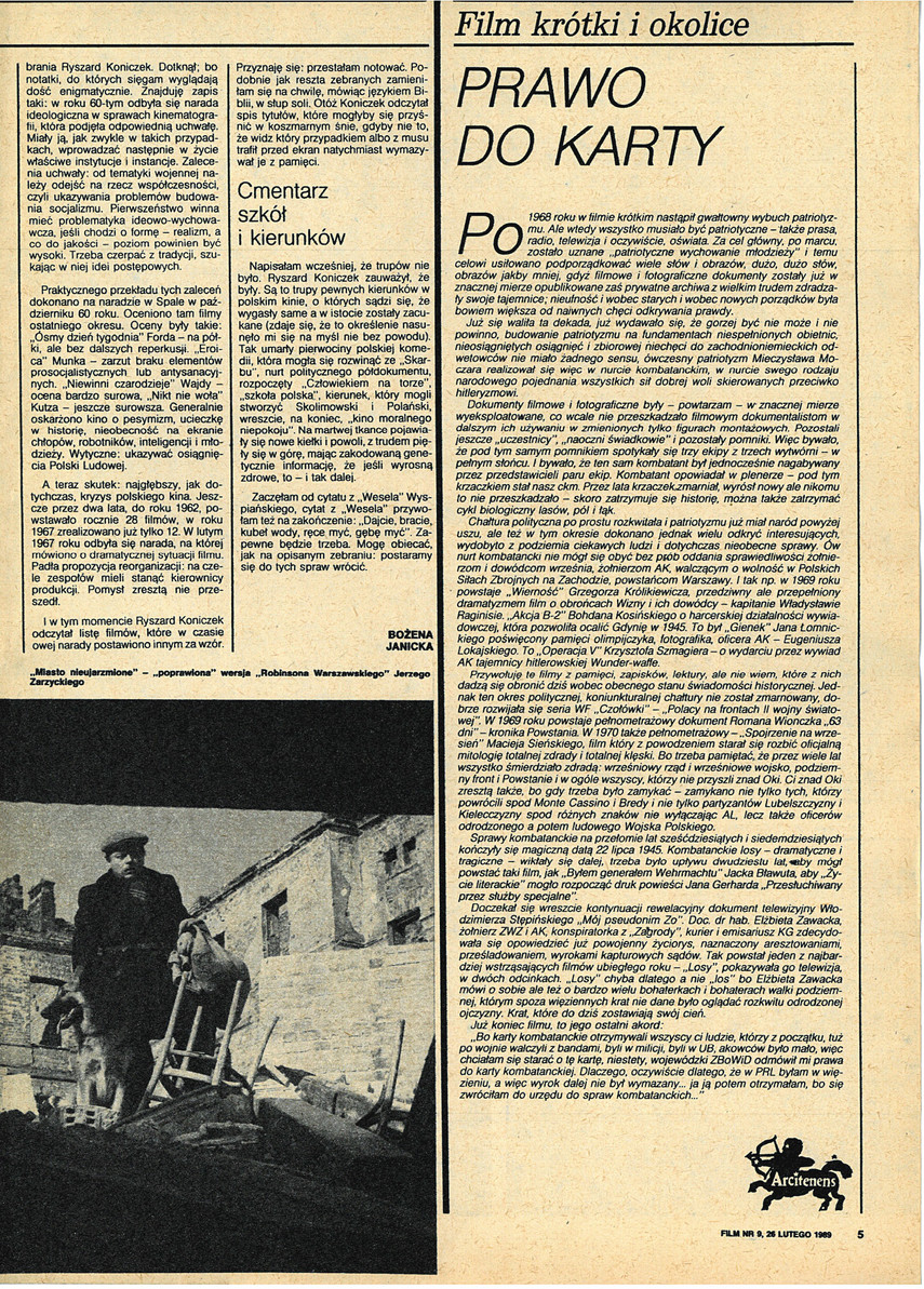 FILM: 9/1989 (2069), strona 5