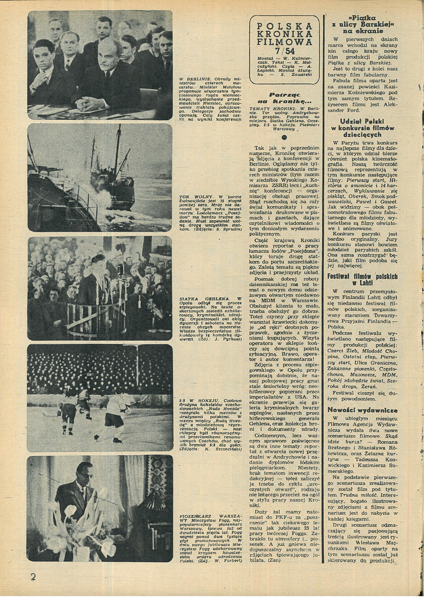 FILM: 8/1954 (273), strona 2