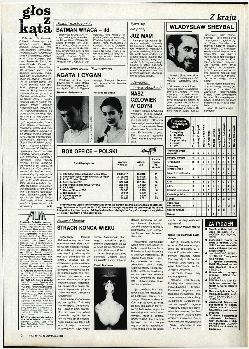 FILM: 47/1992 (2262), strona 2