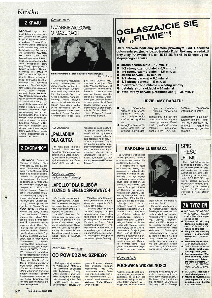 FILM: 21/1991 (2184), strona 2