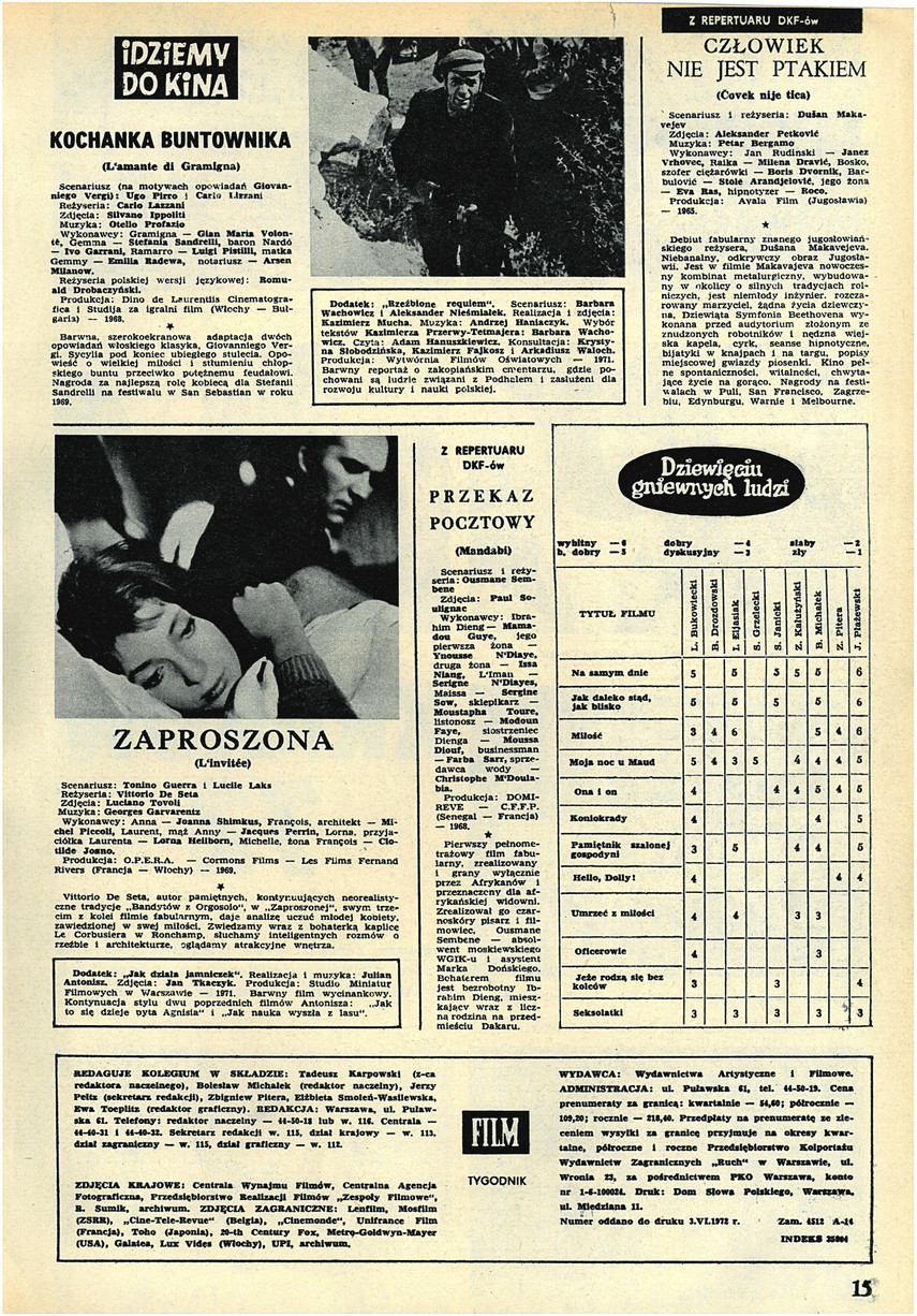 FILM: 24/1972 (1227), strona 15